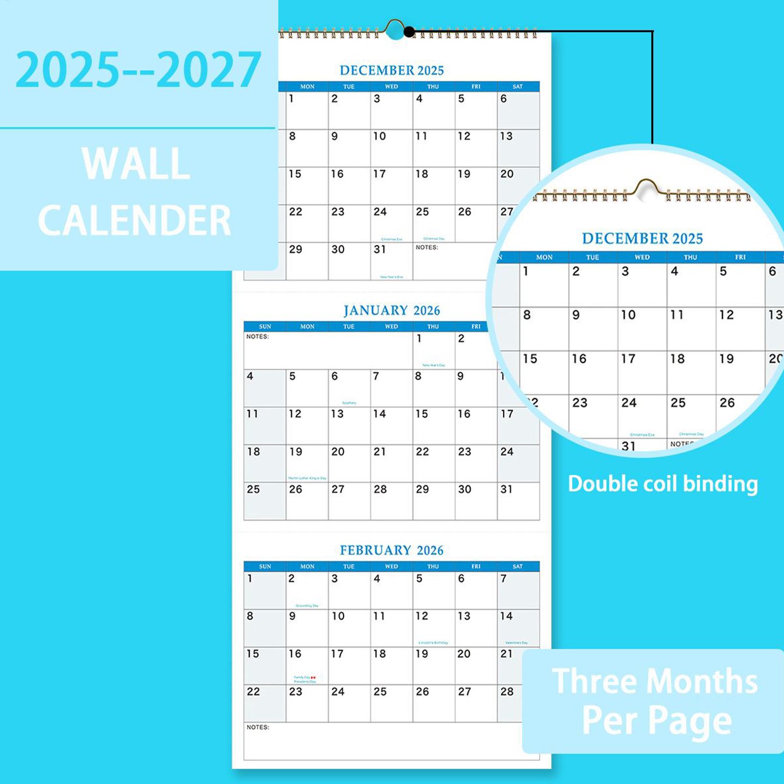 2026 Large Wall Calendar 3 Mon - Planned Parenthood recension och pris