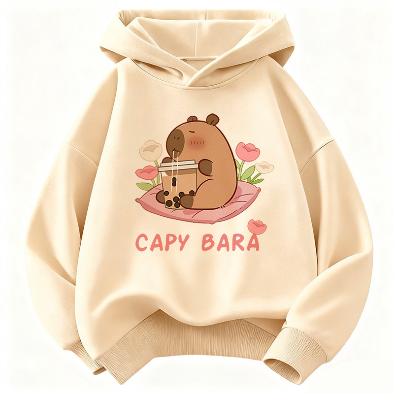 Kawaii Capybara Drinking Juice - Plant Parent Hoodie recension och pris
