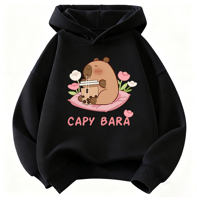 Kawaii Capybara Drinking Juice - Plant Parent Hoodie recension och pris