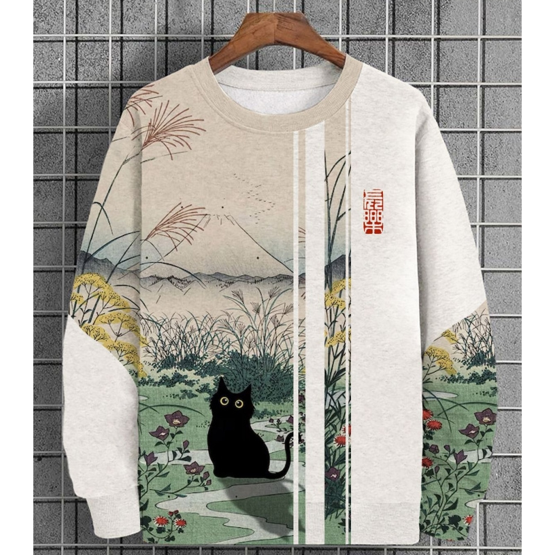 Flower Leaf Cat Pattern Hoodie - Plant Parent Hoodie recension och pris