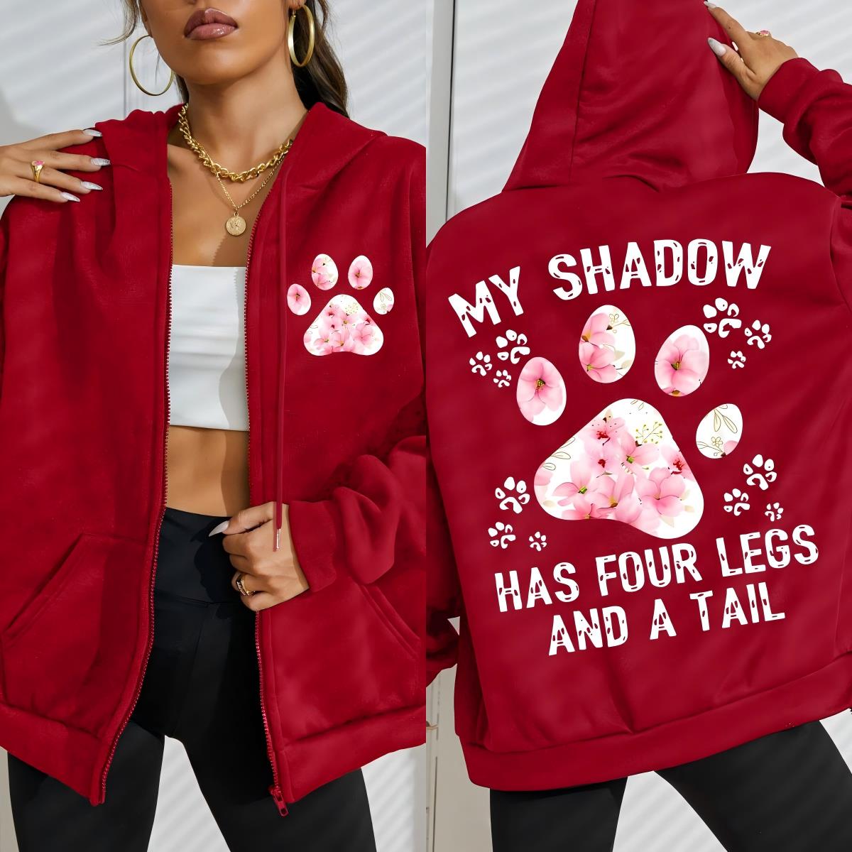 Flower Cat Feet My Shadow Has  - Plant Parent Hoodie recension och pris